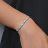 Beautiful Cluster Setting Floral Design Lab Grown Diamond Bracelet