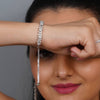 Beautiful Cluster Setting Floral Design Lab Grown Diamond Bracelet