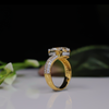 Solitaire Pear Shape Lab Grown Diamond Ring-18KT Yellow Gold
