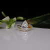 Solitaire Pear Shape Lab Grown Diamond Ring-18KT Yellow Gold