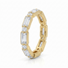 Elegant Lab Grown Diamond Eternity Band | Gold Setting with Baguette and Round Diamonds