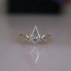 Kite Cut Lab Grown Diamond Three Stone Ring in 14K Gold | Minimal  Engagement Ring