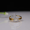 Center Baguette with lab Grown diamond frame promise Ring