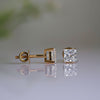 1.80 ct Each F VVS2 IGI Princess Shape Lab Grown Diamond Stud