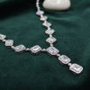 Solitaire Emerald Cut Diamond Necklace For Women's