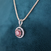 Blush Radiance Halo Lab Grown Diamond Only Pendant