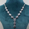 Solitaire Emerald Cut Diamond Necklace For Women's