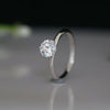 0.76 CT F VVS1 IGI Round Stone Engagement Diamond Ring