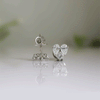 Heart-Shaped Diamond Stud Earrings