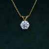 3 ct F VS1 Round Double Bail Lab Grown Diamond Pendant Only