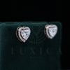 1 ct Each D VVS2 Heart Shape Solitaire Diamond Earring With Halo