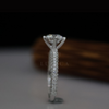 1.22 carat Solitaire Lab Grown Diamond Ring With Pave Setting
