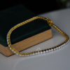 0.05 Carat Each Lab-Grown Diamond Tennis Bracelet, Delicate Gold Design
