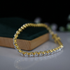 Elegant 0.07 Ct Each Lab-Grown Diamond Tennis Bracelet, Gold Design