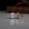 Elegant Oval Halo Lab Grown Diamond Stud Earrings, Timeless Brilliance
