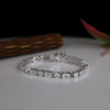 Emerald and Round Cut Lab Grown Diamond Tennis Bracelet