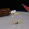2.58 Carat Solitaire Lab Grown Diamond Engagement Ring With Pave Band