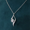 S Curve 1 ct Solitaire Lab Grown Diamond Pendant With Chain