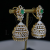Lab Grown Diamond Jhumka Earrings with Changeable Center Stone