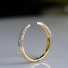 Lab-Grown Diamond Open Band Ring – Elegant Pave Design in Gold
