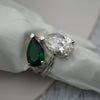 2 Stone Lab Grown Diamond Toi Et Moi Wedding Ring