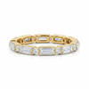 Elegant Lab Grown Diamond Eternity Band | Gold Setting with Baguette and Round Diamonds