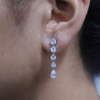 Lab-Grown Diamond Drop Earrings with Pear, Hexagon Cuts – Timeless Elegance in Every Detail