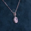 Starlit Glow Oval Shape Lab Grown Diamond Pendant With Chain