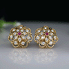 Stylish Floral Design Lab Made Diamond Earring