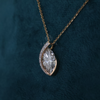 Marquise Cut Lab Diamond Pendant With Chain
