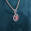 Blush Radiance Halo Lab Grown Diamond Only Pendant