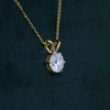 3 ct F VS1 Round Double Bail Lab Grown Diamond Pendant Only