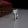 1.22 carat Solitaire Lab Grown Diamond Ring With Pave Setting