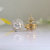 1.30 ct E VVS2 Round Detachable Lab Grown Diamond Stud With Halo