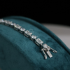 Emerald and Round Cut Lab Grown Diamond Tennis Bracelet