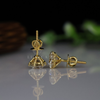 1 carat Each D VVS1 IGI Certified Round Brilliant Lab Grown diamond Stud