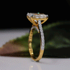 Aurora solitaire Radiant Shape Lab Made Diamond Wedding Ring