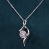 S Curve 1 ct Solitaire Lab Grown Diamond Pendant With Chain