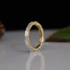 Elegant Lab Grown Diamond Eternity Band | Gold Setting with Baguette and Round Diamonds