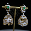 Lab Grown Diamond Jhumka Earrings with Changeable Center Stone