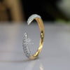Lab-Grown Diamond Open Band Ring – Elegant Pave Design in Gold