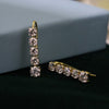 2.7 CT Round Brilliant Cut Lab Grown Diamond Two Sets of Dangle Diamond Earring
