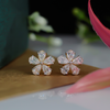 Flower Diamond Earring, Lab Made Diamond Earring