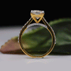 Aurora solitaire Radiant Shape Lab Made Diamond Wedding Ring