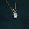 3 ct F VS1 Round Double Bail Lab Grown Diamond Pendant Only