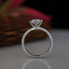 1.22 carat Solitaire Lab Grown Diamond Ring With Pave Setting