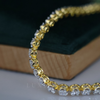 Elegant 0.07 Ct Each Lab-Grown Diamond Tennis Bracelet, Gold Design
