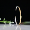 Minimalist Open Cuff Lab Grown Diamond Bangle in 18Kt Gold – Elegant Everyday Bracelet