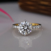 2.58 Carat Solitaire Lab Grown Diamond Engagement Ring With Pave Band