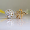 1.30 ct E VVS2 Round Detachable Lab Grown Diamond Stud With Halo